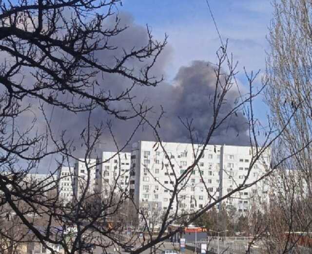 В окупованому Енергодарі сильна пожежа