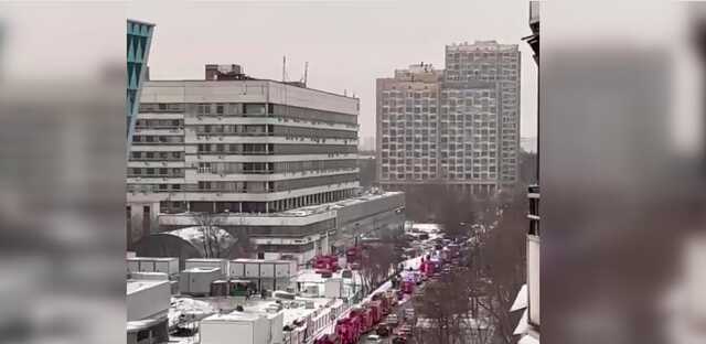 У Москві горить офіс пропагандистського телеканалу