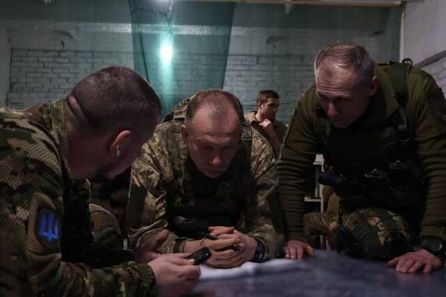 Сырский проверил позиции украинских военных на Бахмутском направлении