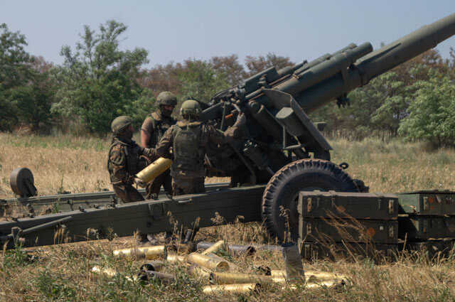 Штурмовики 3 ОШБр знищили під Бахмутом ворожу гаубицю "Мста-Б"