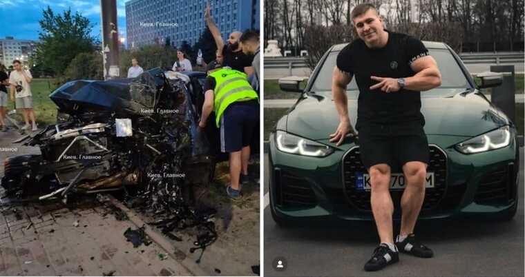 Известный блоггер-бодибилдер серьезно пострадал в ДТП в центре Киева