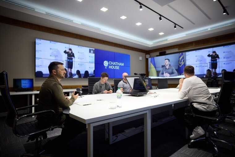 Зеленський виступив перед британським Королівським інститутом міжнародних відносин: "Український народ заслуговує найвищих відзнак"