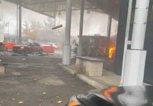З’явилося відео моменту вибуху на кордоні США та Канади