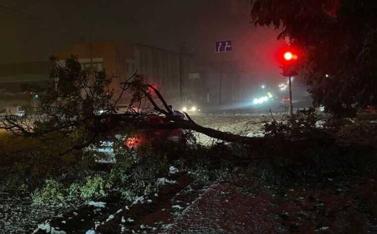 Одесситы публикуют видео с метелью, которая вчера накрыла регион