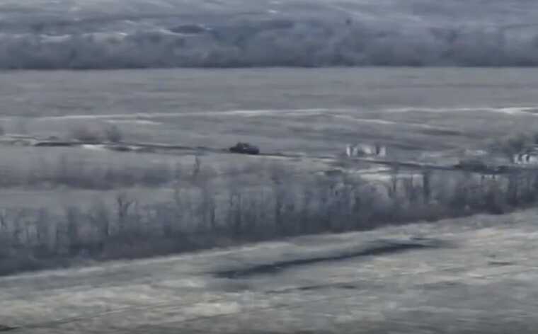 Аеророзвідники зафільмували знищення двох російських БТРів