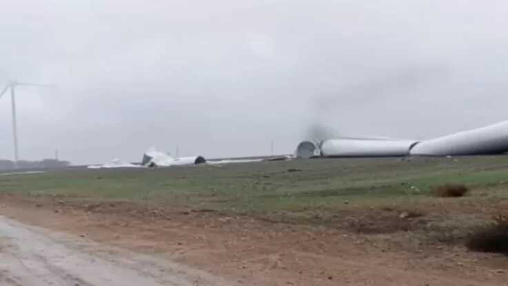 В Одесской области упал ветрогенератор