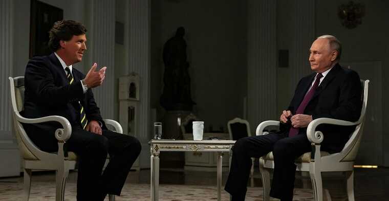 Такер Карлсон поділився враженнями від інтерв’ю з главою Кремля: "Путін розлючений"