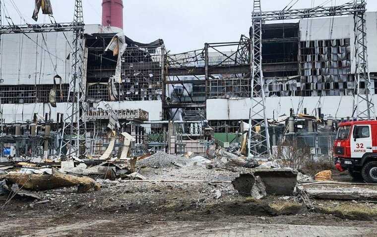У мережі показали  ТЕЦ-5 у Харкові після удару окупантів 22 березня