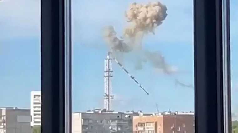The invaders struck a TV tower in Kharkiv: the moment of the impact was caught on video