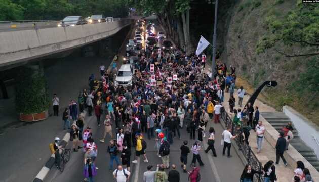 У Тбілісі демонстранти перекрили автомобільний рух
