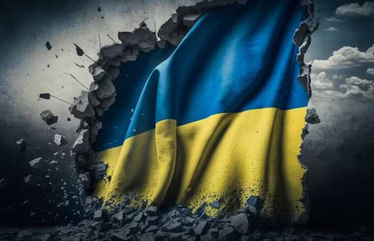 В Донецке украинские активисты нарисовали под носом захватчиков сине-желтые флаги