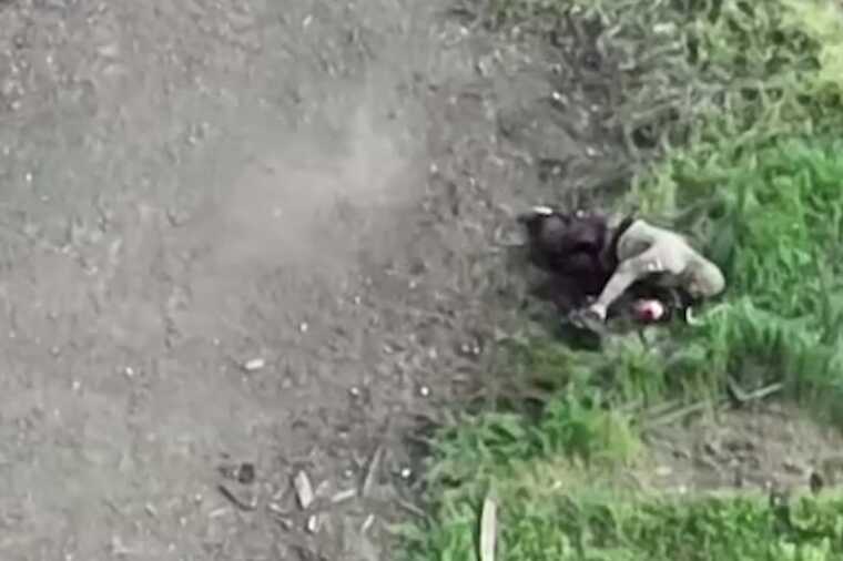 Оккупант на поле боя покончил с собой