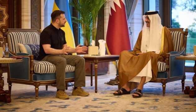 Зеленський у Катарі зустрівся з еміром Тамімом бін Хамадом Аль Тані