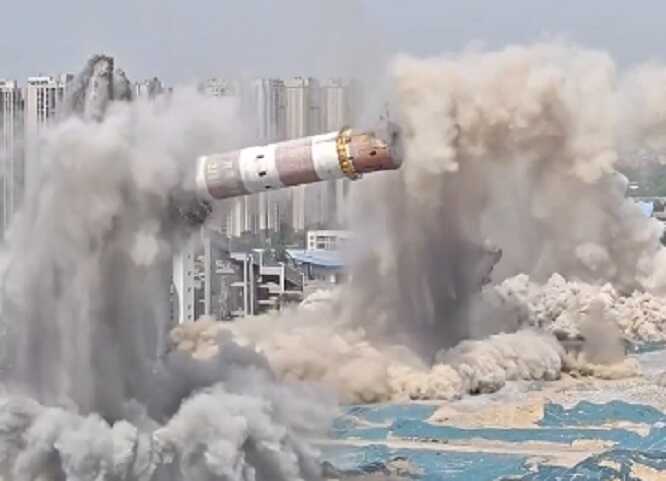 В Китае взорвали старую ТЭЦ, которая работала с 1953 года