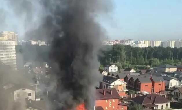 Под Киевом произошел масштабный пожар на СТО