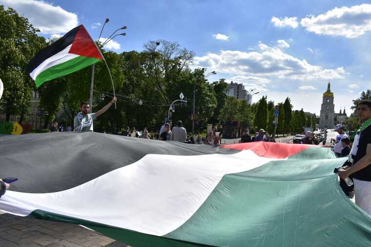 Росіяни поширюють фейк про мітинг на підтримку Палестини в Києві