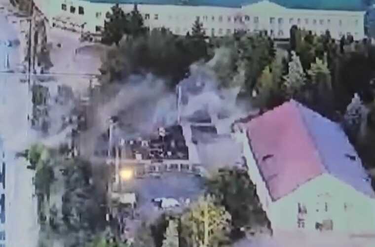 Footage of the destruction of the last Russian stronghold in Sudzha has been shown online