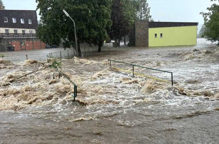 На заході Чехії після сильних злив почались підтоплення