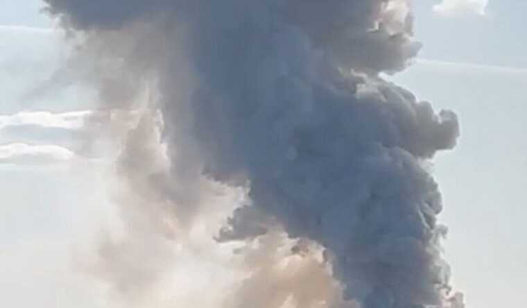 A warehouse with fireworks is on fire in Bila Tserkva, Kyiv region