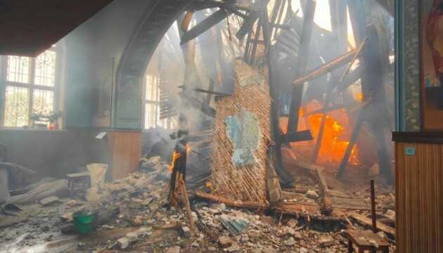 В Никополе в результате российского обстрела повреждена церковь