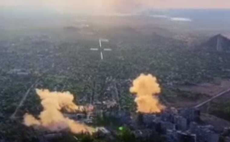 У мережі публікують відео прильотів у прифронтовому Торецьку