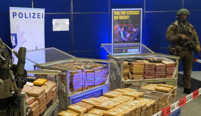Поліція Гамбурга конфіскувала дві тонни кокаїну, вартість якого становить 100 мільйонів євро
