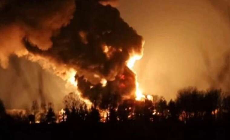 The General Staff confirmed the strike on the occupiers oil depot in the Luhansk region