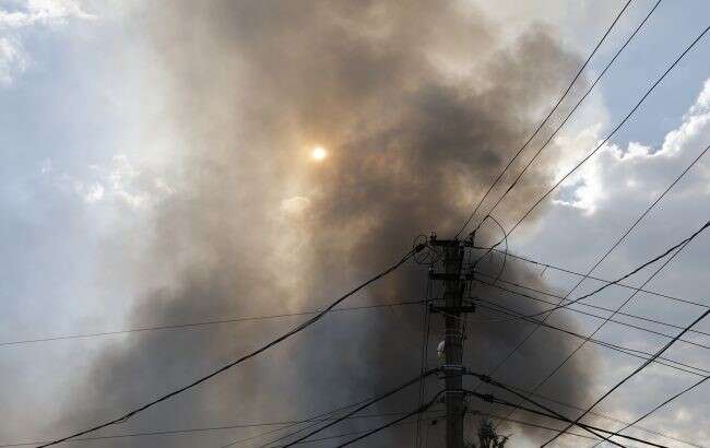 Attack on Kyiv: a fire started after the explosions, smoke is rising