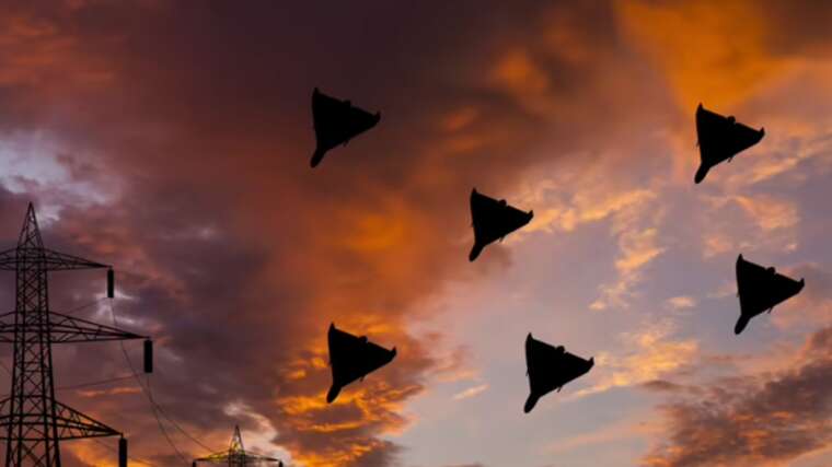 В воздушном пространстве Украины зафиксировано до 45 ударных БПЛА