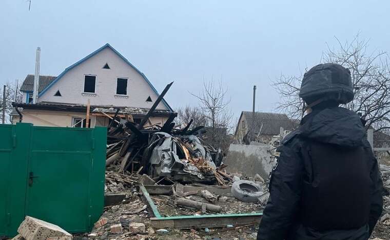 Morning enemy strike on the Kyiv region: footage of the aftermath appears online