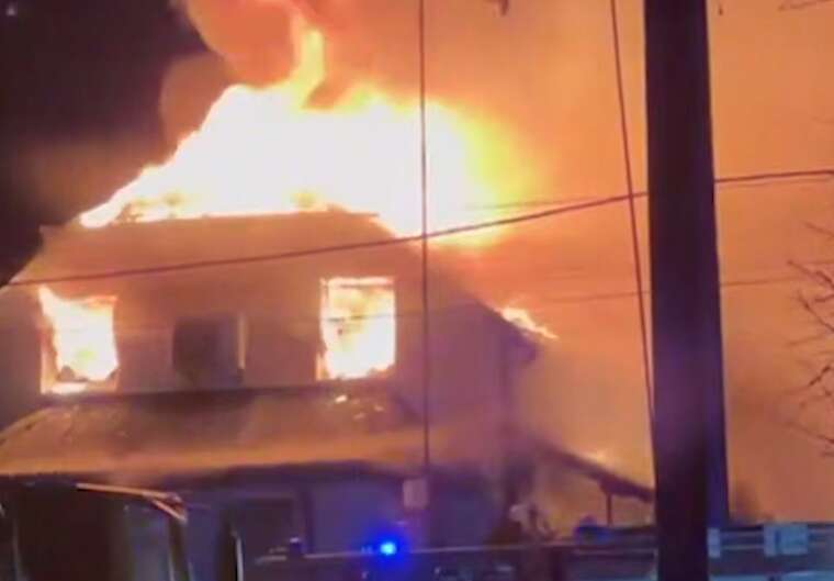 In Kyiv, debris from an enemy drone fell on a building: a fire started