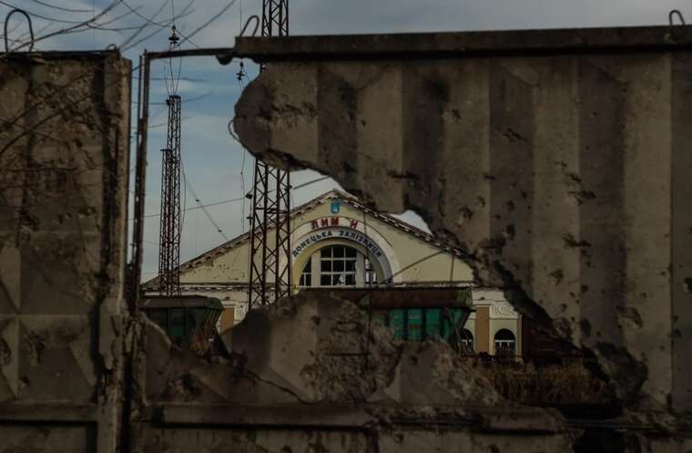 New footage has emerged from the frontline town of Lyman in the Donetsk region
