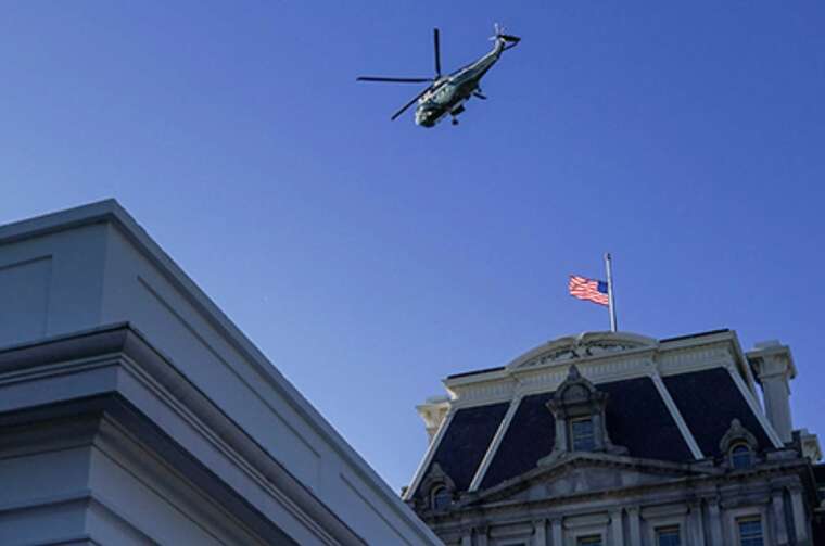 Байден після інавгурації Трампа залишив Вашингтон на гелікоптері