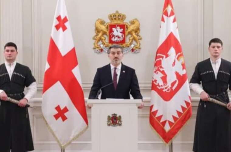 З церемоніального залу резиденції глави держави Грузії прибрали прапор ЄС