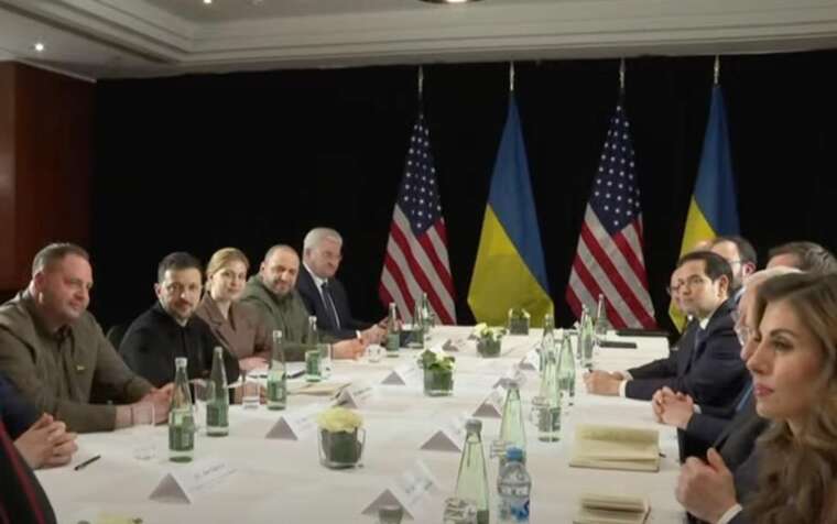 Zelenskyy holds a meeting with U.S. Secretary of State Marco Rubio