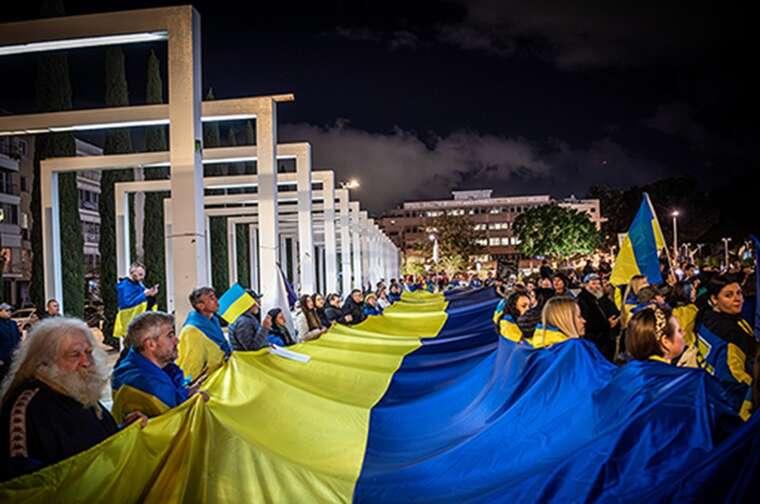 В Израиле состоялись акции в поддержку Украины