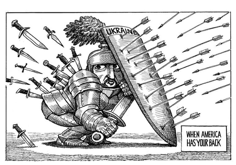 The Economist опубликовал карикатуру о поддержке Украины США