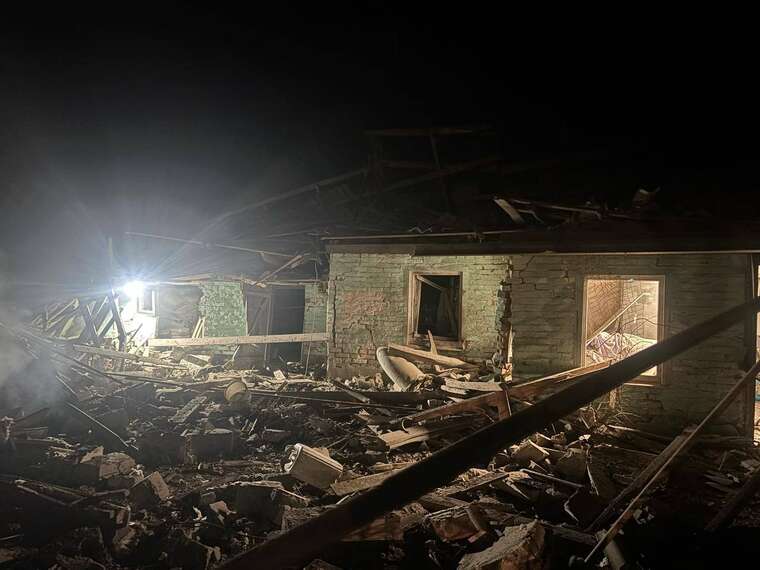 Attack on Poltava region: fragments of an enemy target fell on a residential building, there are casualties