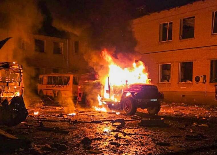 In the Kharkiv region, the enemy attacked rescuers during firefighting operations