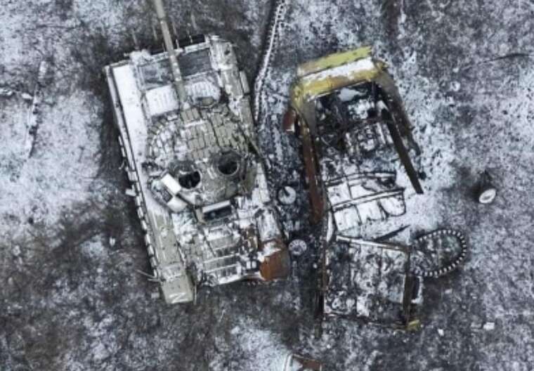 На Луганщине пограничники поразили вражеский танк и бронемашину «Тигр»