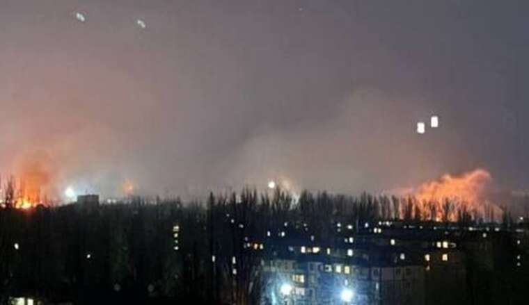 Attack of "Shaheds" on Kryvyi Rih: reports of fires at four impact sites