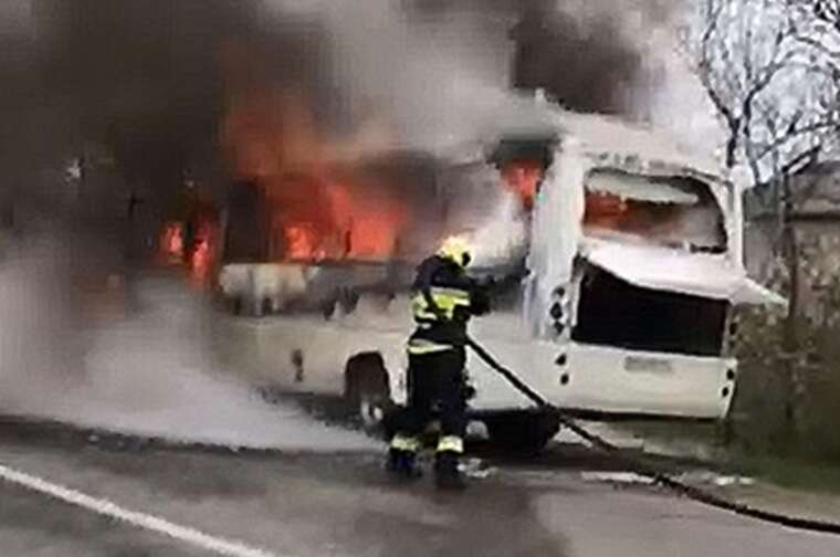 У Молдові спалахнув автобус, який віз пасажирів з України