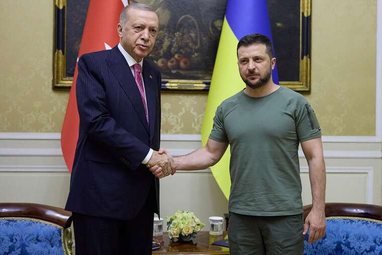 The meeting between Zelenskyy and Turkish President Erdogan began in Ankara