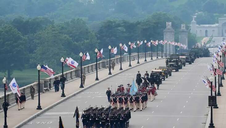 У США відбувся великий військовий парад у день 250-річчя армії