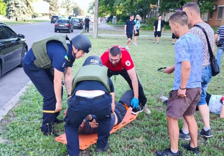 The occupiers attacked Nikopol with an FPV drone: 4 people were injured
