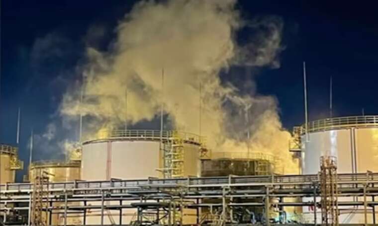 Drones of the DIU attacked an oil refinery in Krasnodar Krai