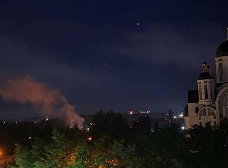 In Bucha, fireworks were launched during an air raid alert