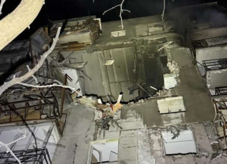 In Odesa, a mans body was retrieved from under the ruins of a multi-storey building