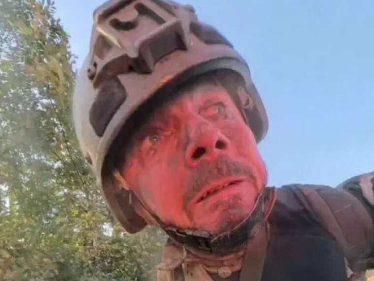 Російський пропагандист інсценував «атаку» українського дрона, щоб потрапити у відео «Мадяра»