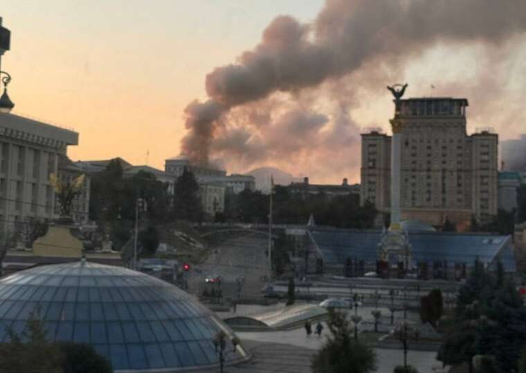In Kyiv, the Cabinet of Ministers building is on fire after a probable UAV strike